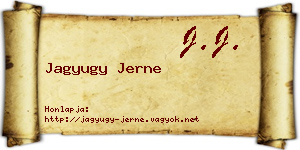 Jagyugy Jerne névjegykártya